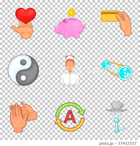 Medical insurance icons set, cartoon style Medical insurance icons set, cartoon style 37432557