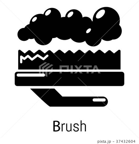 Carpet brush icon, simple black style 37432604