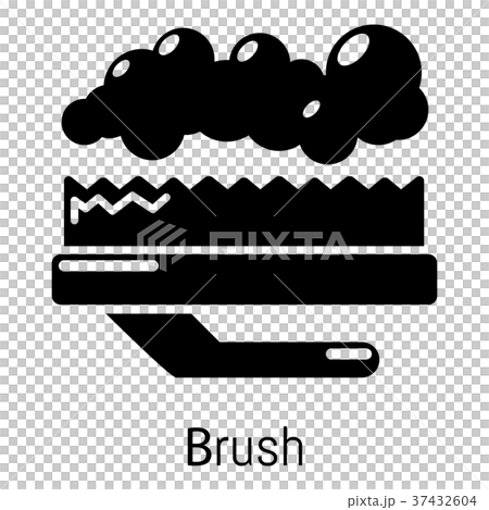 Carpet brush icon, simple black style 37432604