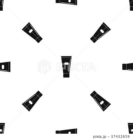 Cosmetic tube of cream or gel pattern seamless black Cosmetic tube of cream or gel pattern seamless black 37432659