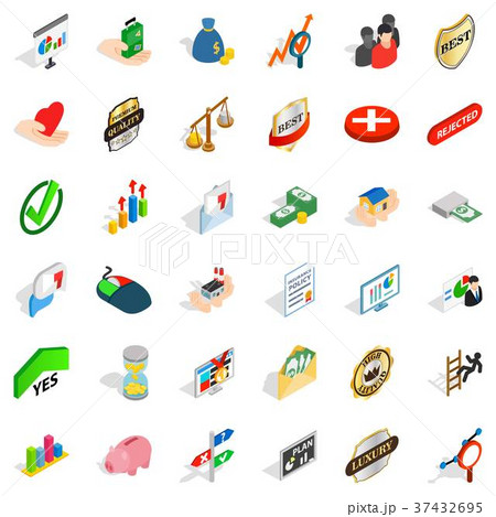 Quality icons set, isometric style Quality icons set, isometric style 37432695