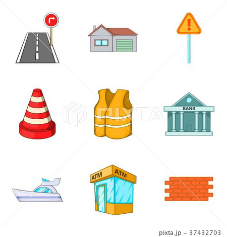 Country icons set, cartoon style Country icons set, cartoon style 37432703