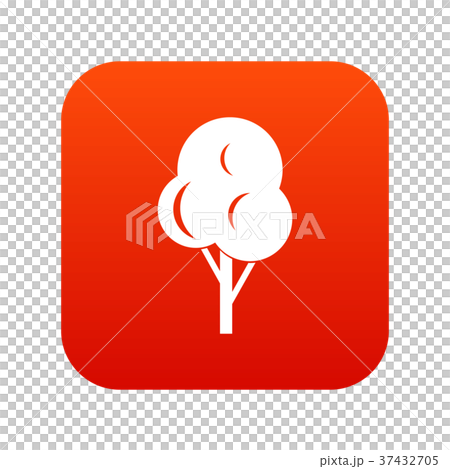 Autumn tree icon digital red Autumn tree icon digital red 37432705