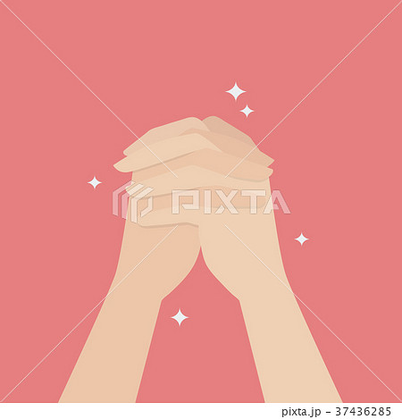 Hands Folded For Prayingのイラスト素材