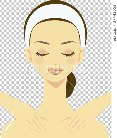 接受身體按摩的婦女的例證 37442652