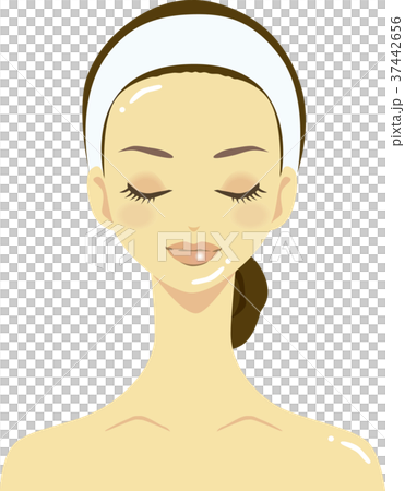 Illustration of woman doing skin care Illustration of woman doing skin care 37442656