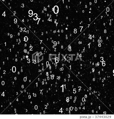 Abstract background with numbers 37443029