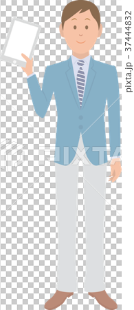 スーツ　ビジネスマン　男性　イラスト 37444832