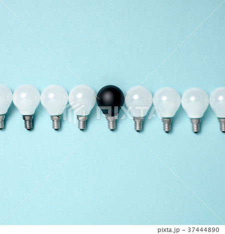 One light bulb outstanding,glowing different 37444890