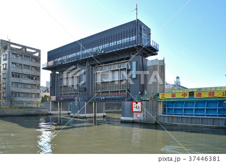 下町散歩:新小名木川水門 下町散歩:新小名木川水門 37446381