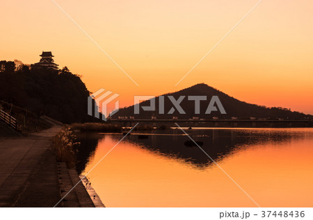 犬山城の夕暮れ 37448436