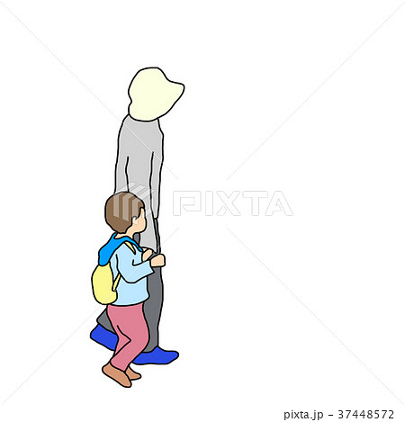 手をつなぐ親子 手をつなぐ親子 37448572