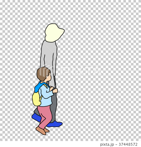 手をつなぐ親子 手をつなぐ親子 37448572