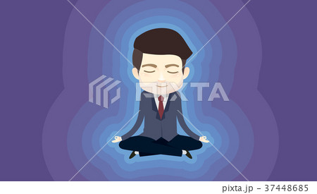 Man Zen At Work Illustration 37448685