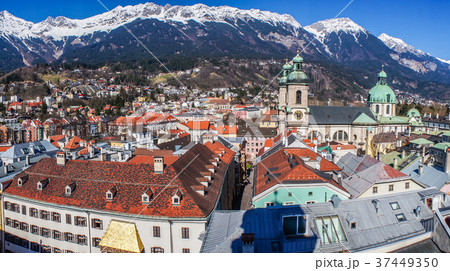 View of the city of Innsbruck from the roof. View of the city of Innsbruck from the roof. 37449350