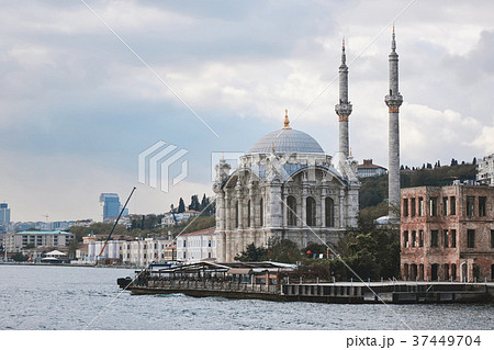Ortakoy Mosque on the banks of the Bosphorus 37449704