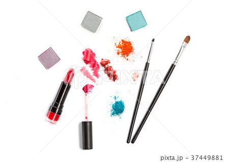 Cosmetics on a white background. 37449881