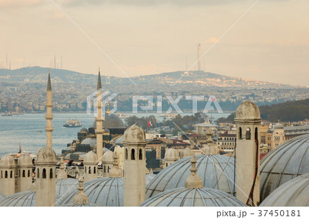 View of dome of the mosque, Istanbul, Turkey 37450181