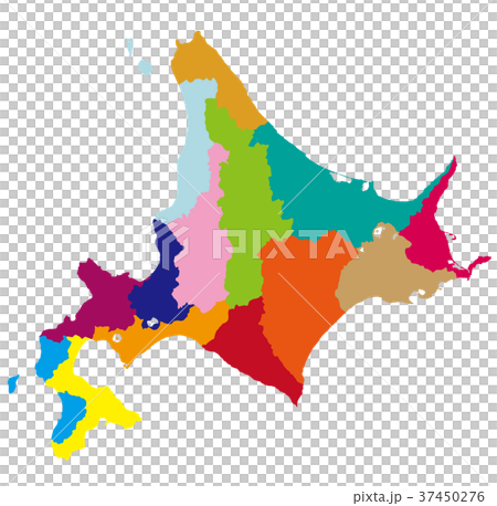 北海道の地形と振興局 37450276