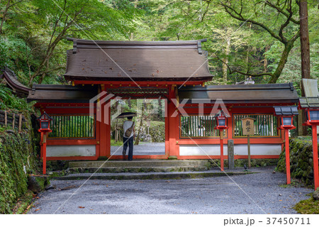 貴船神社 奥宮神門の風景 貴船神社 奥宮神門の風景 37450711