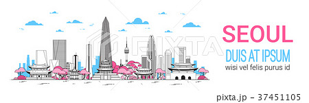 Seoul City Background Skyline South Korea View Seoul City Background Skyline South Korea View 37451105