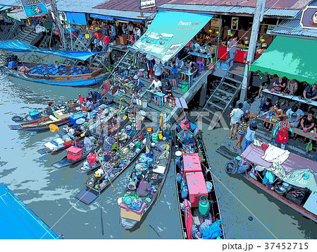 水上マーケット タイ タイ国 37452715