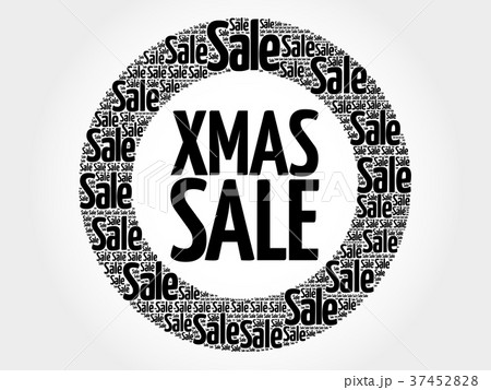 XMAS SALE circle stamp word cloud XMAS SALE circle stamp word cloud 37452828