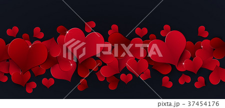 Valentine Hearts Banner 37454176