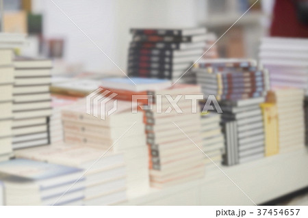 Close-up of stacks of books in multicolored 37454657