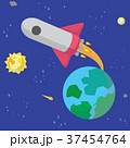 Space rocket launch form earth 37454764