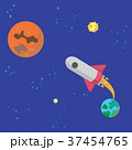 The rocket takes off from Earth to Mars 37454765