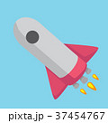 Flat vector icon design of a space rocket 37454767