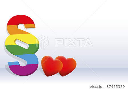 Gay Rights Paragraph Sign Love Hearts Symbol 37455329