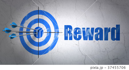 Finance concept: target and Reward on wall Finance concept: target and Reward on wall 37455706
