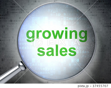 Business concept: Growing Sales with optical glass 37455707