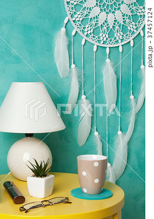 White crochet doily dream catcher 37457124
