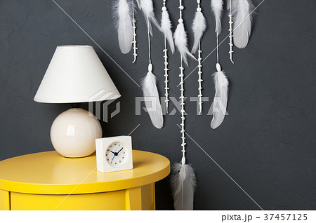 White dream catcher on gray White dream catcher on gray 37457125