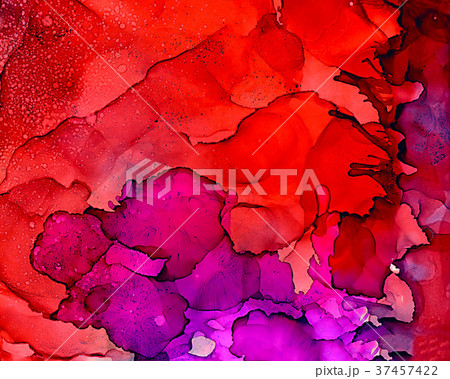 Abstract red ripples with purple 37457422