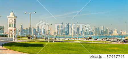 Skyline of Doha, the capital of Qatar. 37457745