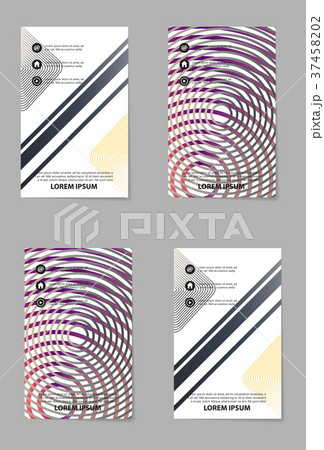 Abstract vector business template set. Brochure 37458202