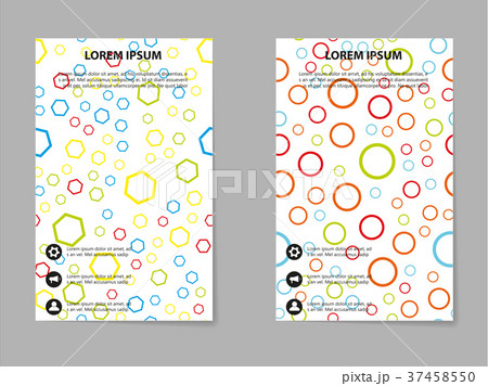 Abstract vector business template set. Brochure 37458550