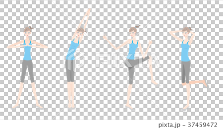 Illustration of a yoga woman Illustration of a yoga woman 37459472