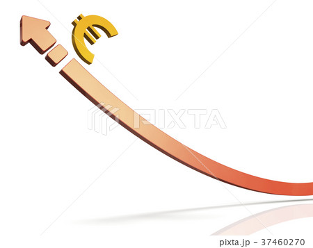 好景気への期待感を表すアブストラクト3DCGイラスト 37460270