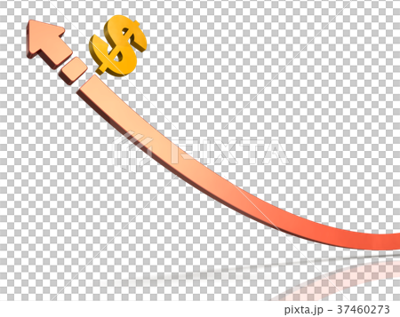 Abstract 3DCG illustrations showing expectations for a booming economy 37460273