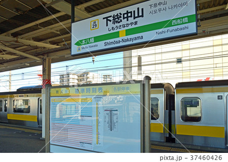 鉄道・JR東日本：総武本線下総中山駅ホーム 37460426
