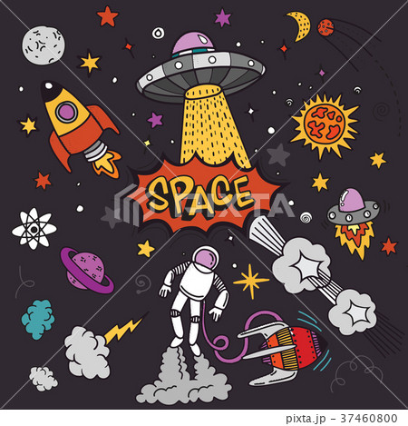 Vector flat space design background with text 37460800