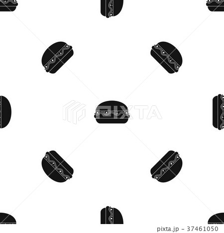 Burger pattern seamless black Burger pattern seamless black 37461050