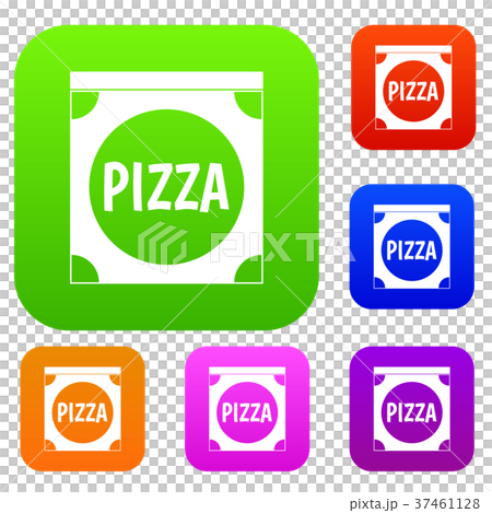 Pizza box cover set color collection Pizza box cover set color collection 37461128