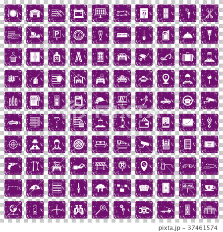 100 keys icons set grunge purple 100 keys icons set grunge purple 37461574