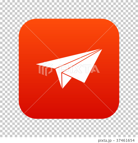 Paper plane icon digital red 37461654